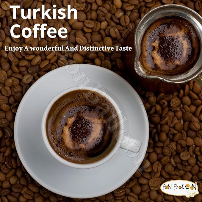Emad Afandi Oriental Original Turkish Coffee Cafe Arabic Arabian Arabica Ground Roasted Mud Coffee Medium Roast Blend (Medium Roast With Cardamom - 8.82 oz / 250 gm) بن عماد افندى محوج وسط بالحبهان