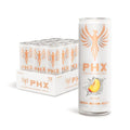 PHX Hydration Energy Drink - 700mg Electrolytes 200mg Natural Green Tea Caffeine 100% Daily Value 8 Essential Vitamins - 12 oz Cans (12 Pack) (12 Pack Peach)