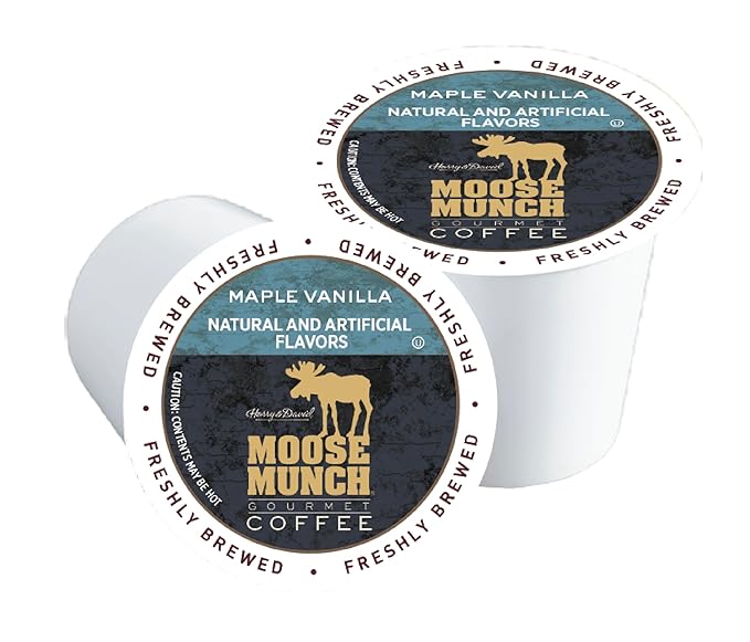 Moose Munch Single Serve Coffee (4/18 Count Boxes Maple Vanilla)