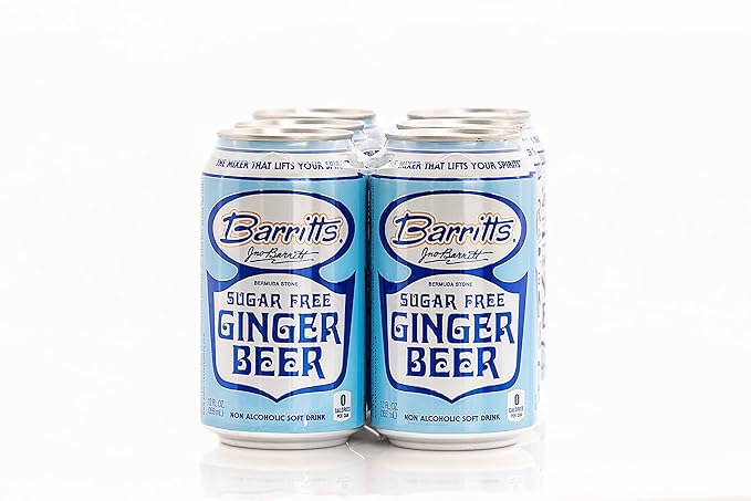 Barritt's Sugar Free Diet Ginger Beer Non-Alcoholic Soda Cocktail Mixer 12 fl oz Cans 24 Pack No Aspartame