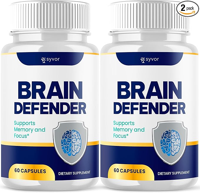(2 Pack) Brain Defender Supplement Pills Official Brain Defender Advanced Formula Nootropic Capsules All Natural Health and Wellness Support Formula Maximum Strength Braindefender (120 Capsules)