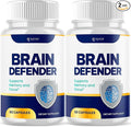 (2 Pack) Brain Defender Supplement Pills Official Brain Defender Advanced Formula Nootropic Capsules All Natural Health and Wellness Support Formula Maximum Strength Braindefender (120 Capsules)