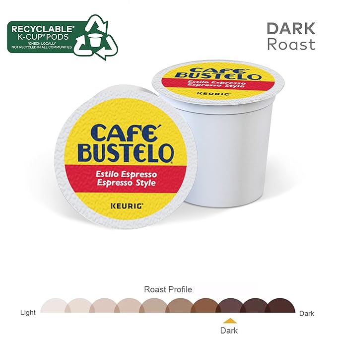 Cafe Bustelo Keurig Caf Bustelo Single Serve Pods Espresso Roast Classic Box Of 24 Pods Case Of 4 Boxes