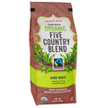 Trader Joe Fairtrade Organic Five Country Blend Coffee Dark Roast 100% Arabica Whole Bean 13 oz (2PACK)