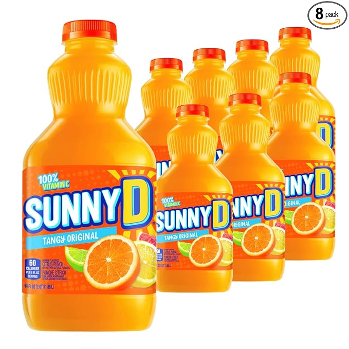 SunnyD Citrus Tangy Original Orange Drink 64 fl oz (Pack of 8)