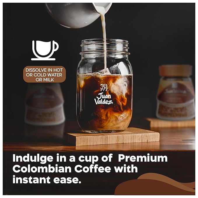 Juan Valdez Freeze Dried Instant 100% Colombian Coffee 3.5 oz Jar Pack of 2 Advanced Freeze-Drying Technique to Preserve Flavor and Aroma Kosher