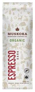 Muskoka Roastery Coffee Organic Espresso Dark Roast Whole Bean 454g