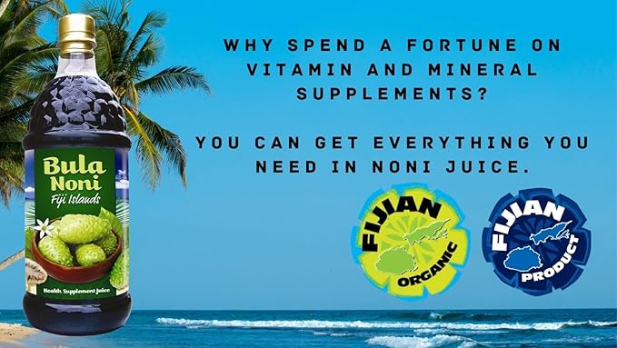 Authentic NONI Juice by Morinda (33.8 Fl.Oz Bottle) A Gift Of Nature Cold Pressed from Wild Organic Noni Fruits FIJI Islands