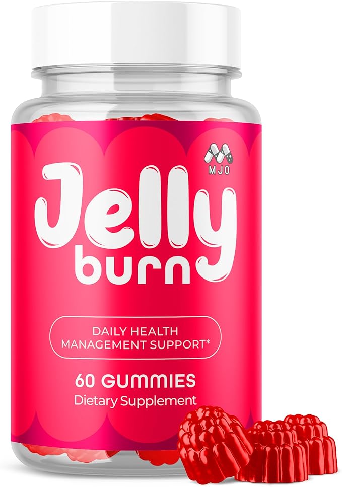 Jelly Burn Gummies Official JellyBurn Gummys with All Natural Ingredients Advanced Health &amp Wellness Vitamin Supplements Formula Maximum Strength Active Lifestyle Multivitamin Support (60 Gummi