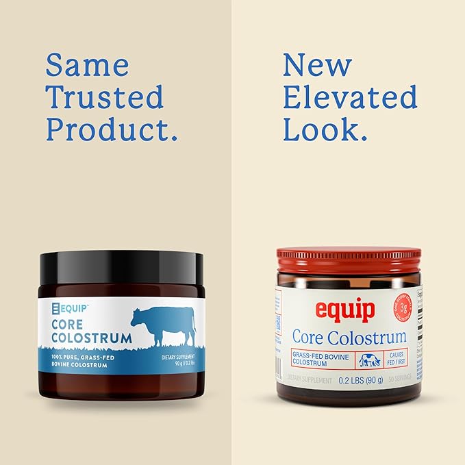 Equip Foods Core Bovine Colostrum Powder - 3000mg Grass Fed Colostrum Supplement - Gut Health Immunity Recovery Lactoferrin Supplements - Keto Friendly Bovine Colostrum 30 Servings Unflavored
