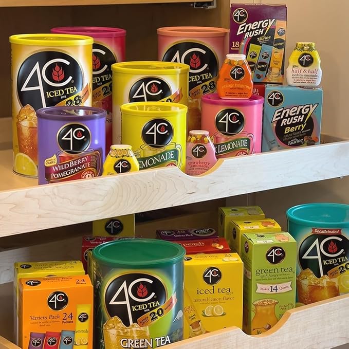 4C Pitcher Packs Half &amp Half 8 Pack Makes 14 Quarts Sugar Free Powder Drink Mix Refreshing Water Flavorings Makes 2 Quarts Each Packet
