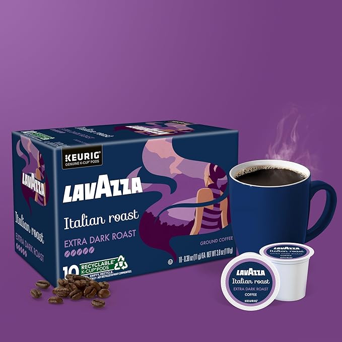 Lavazza Italian Roast Keurig Single Serve K-Cup Pods 60ct (6 Packs of 10)