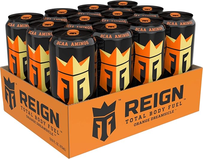 Reign Total Body Fuel Orange Dreamsicle Fitness &amp Performance Drink 16 Fl Oz (Pack of 12)