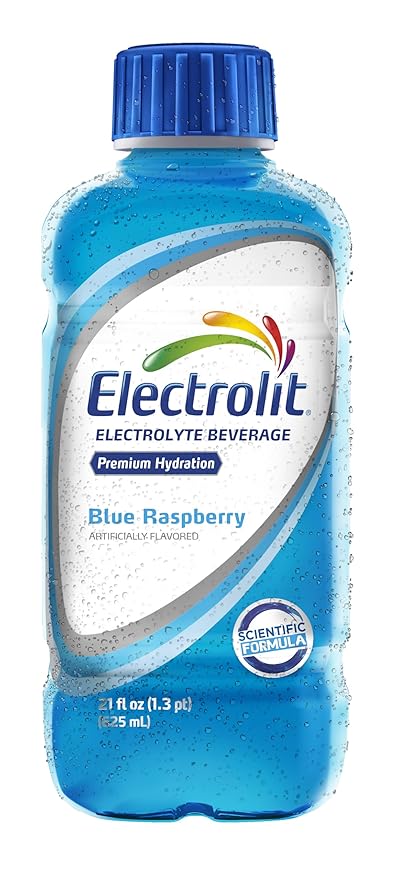 Electrolit Electrolyte Beverage Blue Raspberry 21 Fl Oz bottle (Pack of 12)