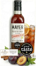Mayer Premium Cinnamon Plum Syrup – Award-Winning All-Natural Vegan Gluten-Free Made with 100% Real Fruits (16.9oz) Perfect Coffee Syrup &amp Cocktail Syrup No Artificial Additives (1 Pack)