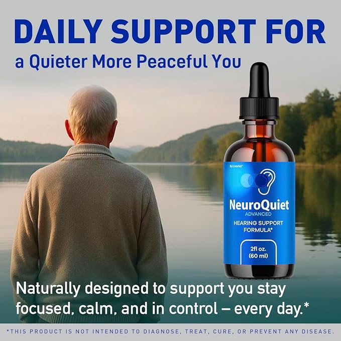 (5 Pack) NeuroQuiet Drops - Official NeuroQuiet Daily Hearing Support All Natural Clean Liquid Advanced Formula for Ear Health Auditory Clarity &amp Inner Ear Balance Reviews 5 Bottles for 5 Months