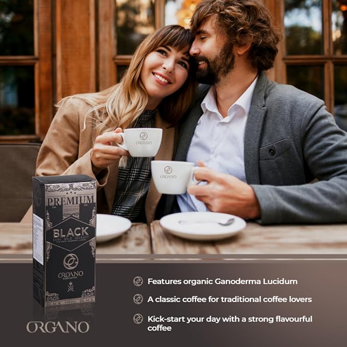 ORGANO 2 Boxes Gourmet Black Coffee 100% Certified Ganoderma Lucidum (60 Sachets)