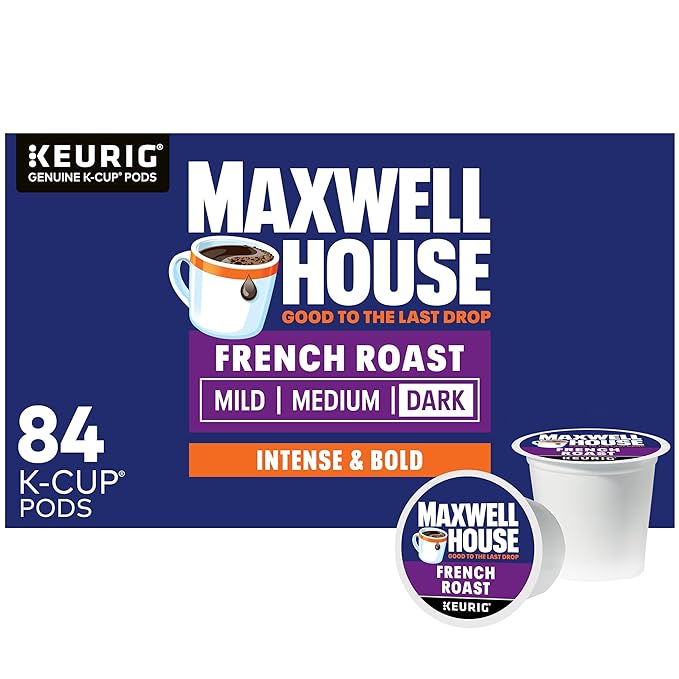 Maxwell House French Roast Dark Roast K-Cup Coffee Pods 84 ct Box