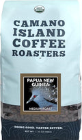 Camano Island Coffee Roasters Papua New Guinea Whole Bean 2lb Fresh Medium Roast USDA Organic Fairly Traded Shade Grown Top 1% Arabica Delicious Cocoa Dried Fruit Brown Sugar Flavor Profile