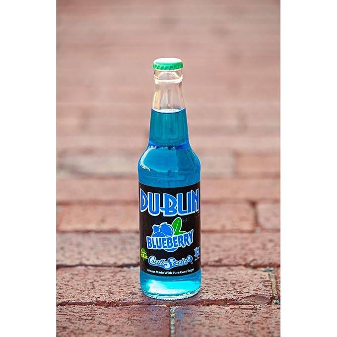Bottling Works Craft Soda Pure Cane Sugar Made in Texas – Assorted 12-Pack – Premium Small-Batch Soda Gluten-Free Retro Artisanal Beverages (12 Pack Blueberry)