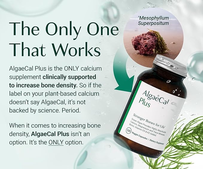 ALGAECAL Calcium &amp Collagen Bundle – Hydrolyzed Collagen Complete with Clinically-Supported Verisol Fortibone &amp Fortigel Plus Vitamin D3 K2 Magnesium &amp Trace Minerals for Bone Health &