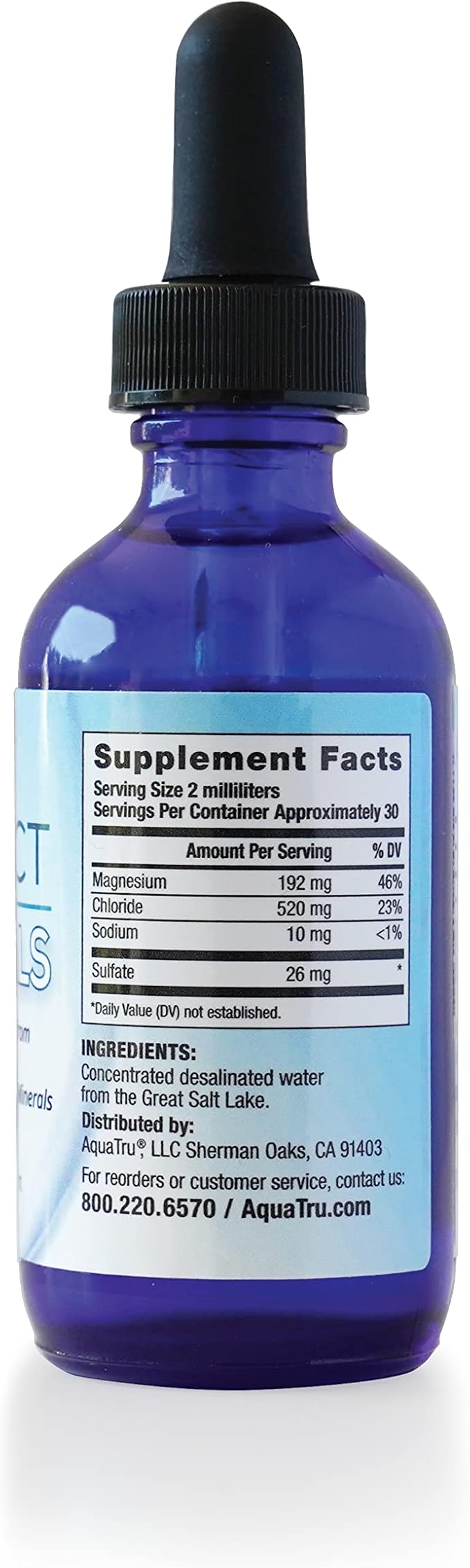 AquaTru Perfect Minerals – Mineral Drops for Water – Enrich with 72 Trace Minerals Including Magnesium Zinc &amp Calcium – 60ml Bottle Mineralizes Up to 230 Liters of Water