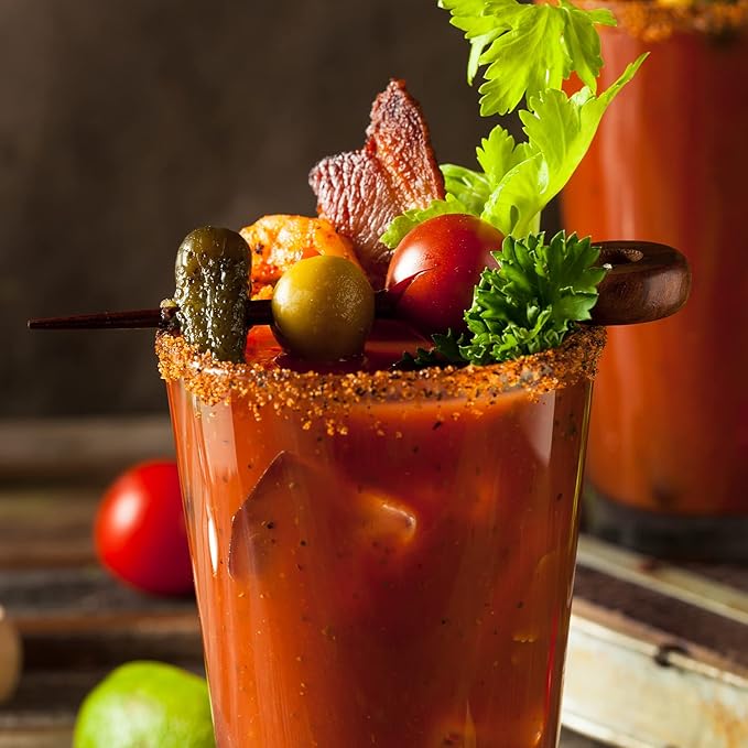 SPOOKY - Green Olive Bloody Mary Mix - Made With All Premium Natural Ingredients - No Artificial Color or Flavor - No Preservative No MSG Low Carb Low Calorie &amp Gluten Free - 32 Oz (Pack of 2)