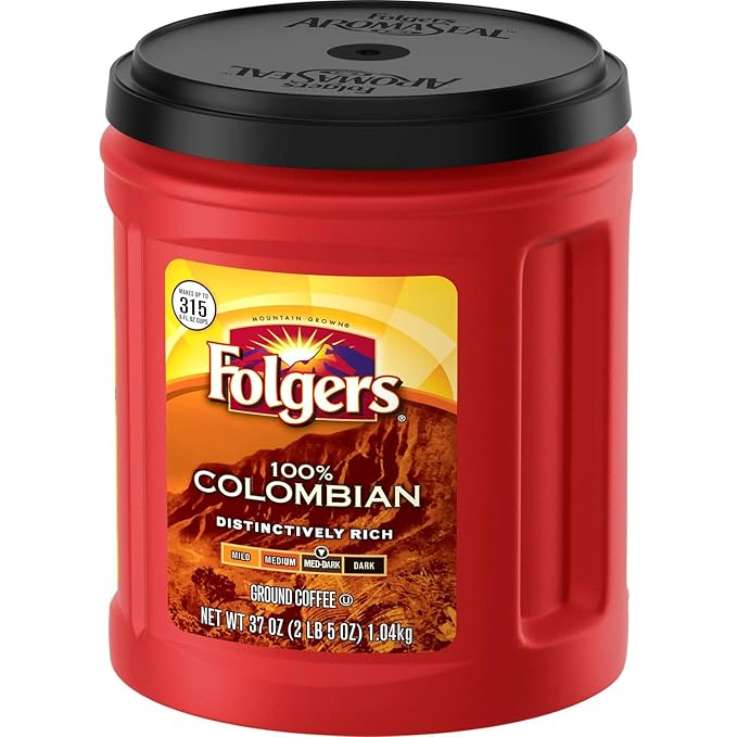 Folgers 100% Colombian Ground Coffee 37-Ounce - Pack of 2