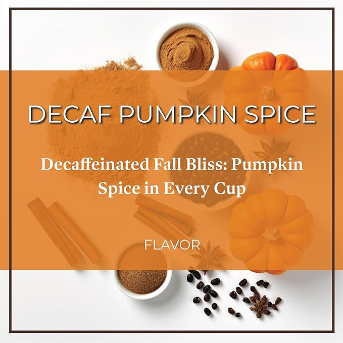 San Diego Coffee DECAF Pumpkin Spice Medium Roast Whole Bean Coffee 16-Ounce Bag Café en grano tostado descafeinado