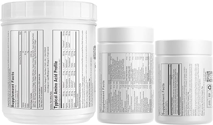 Codeage Multi Collagen Protein Capsules &amp Powder Peptides + Women’s Daily Multivitamin Bundle 25+ Multivitamins &amp Minerals Omega-3 Enzymes Probiotics Vitamin C Zinc Biotin Non-GMO Supp