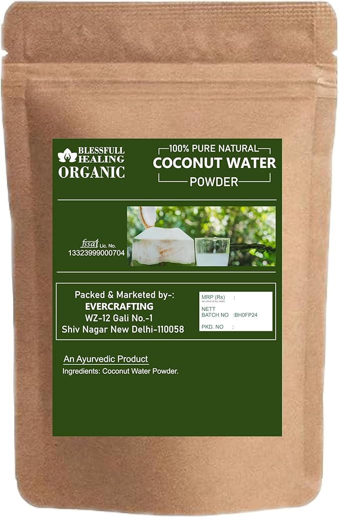 Blessfull Healing Organic Coconut Water Powder 100% Pure Natural 200 Gram / 7.05 oz
