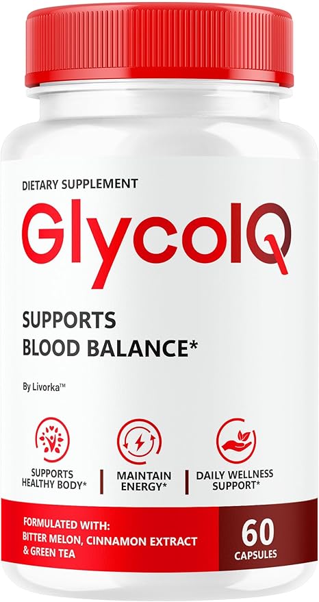 Glyco IQ Capsules - Official Glyco IQ Blood Support GlycoIQ Supplement Advanced Formula - Maximum Strength All Natural Ingredients Multivitamin for Overall Health &amp Wellness 60 Capsules for 1 M