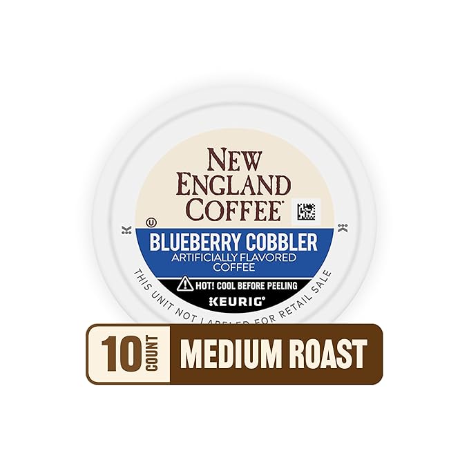 New England Coffee Blueberry Cobbler Medium Roast Single Serve Pods 10ct Box (Pack of 2)