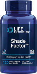 Life Extension Shade Factor Safeguard Your Skin from The Inside Out Gluten-Free Non-GMO Vegetarian 120 Capsules