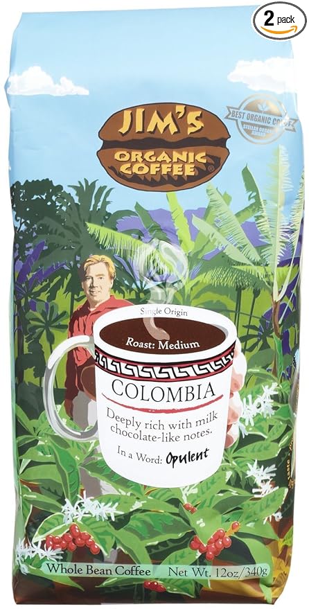Jim's Organic Coffee Organic Coffee - Colombian - 12 oz