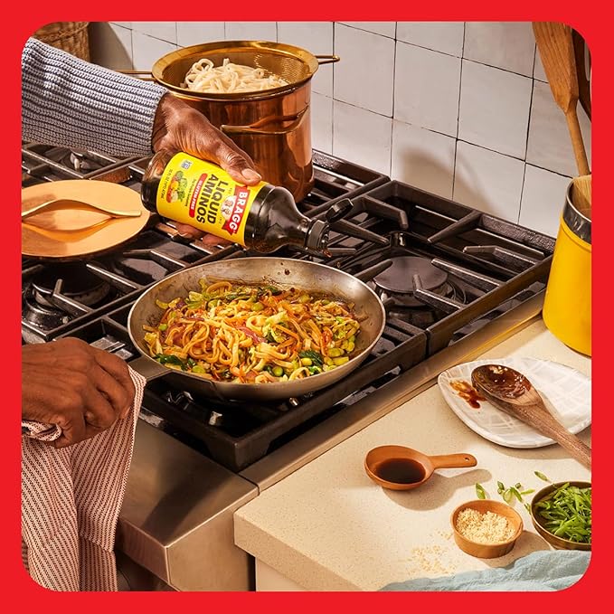 Bragg Organic Apple Cider Vinegar 64oz with the Mother + Bragg Liquid Aminos All-Purpose Seasoning 128oz