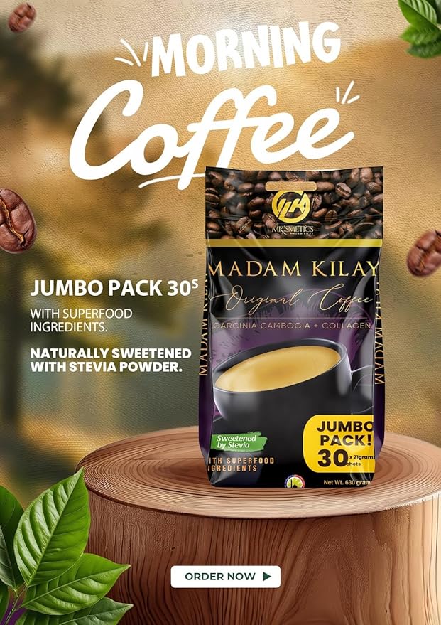 Madam Kilay Original Coffee With Garcinia Cambodia and Collagen Jumbo Pack 30sachets