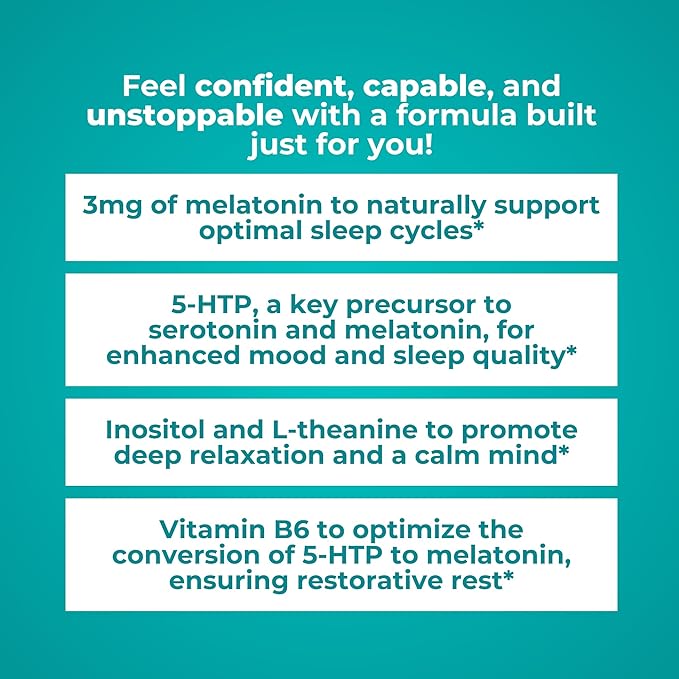 Reignite Wellness by JJ Virgin | Sleep Candy | Chewable 5-HTP Supplement with Inositol Vitamin B6 Melatonin &amp L-Theanine for Adults | Lemon Flavor | 60 Tablets