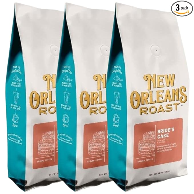 New Orleans Roast - Bride's Cake Ground Coffee 12oz (Pack of 3)