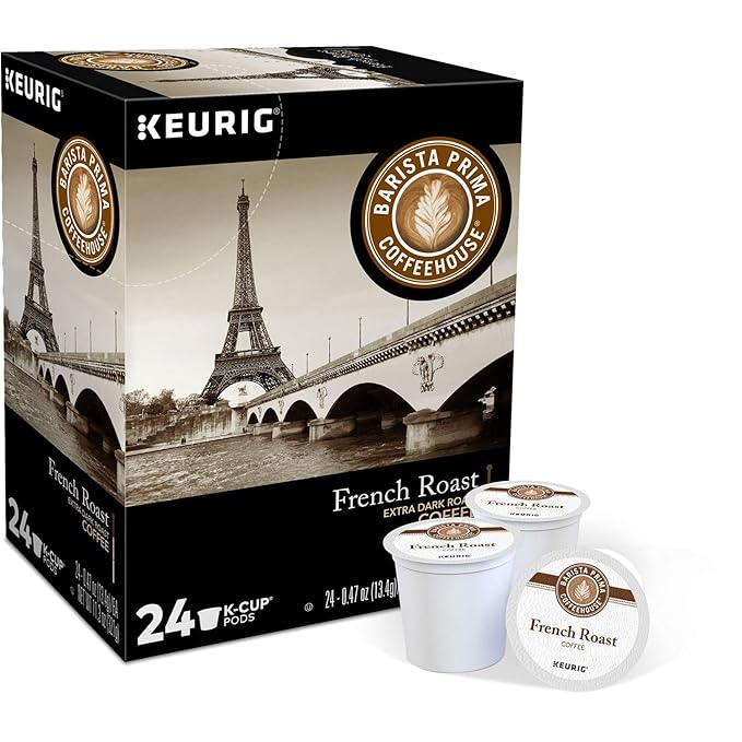 Barista Prima Coffeehouse Dark Roast Extra Bold K-Cup for Keurig Brewers French Roast Coffee96 Count