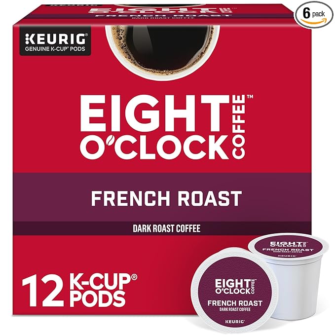 Eight O'Clock Coffee French Roast Single-Serve Coffee K-Cup Pods Dark Roast 72 Count