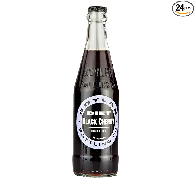 Boylan Diet Black Cherry Soda 12 oz. (24 Bottles)
