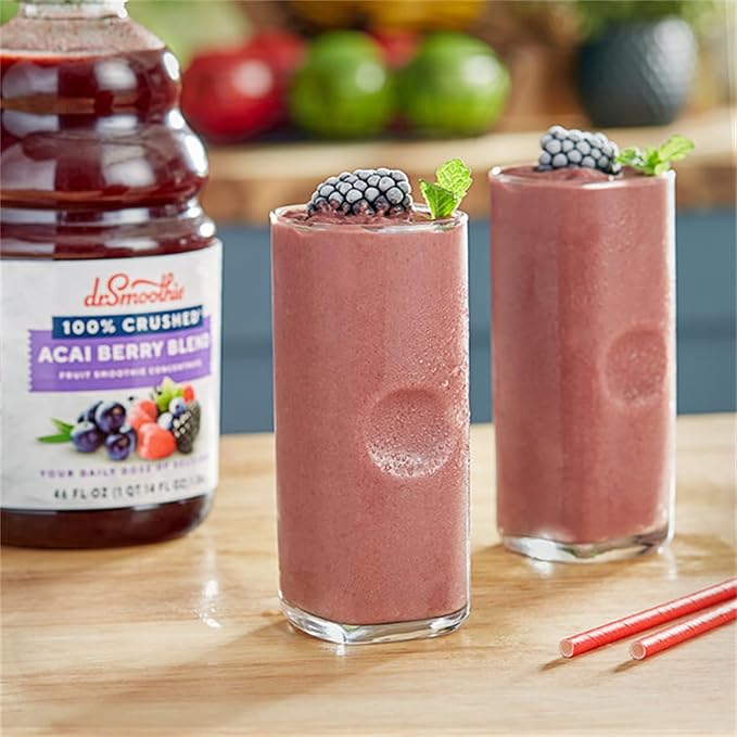 100% Crushed Acai Berry Fruit Smoothie Mix 46 fl. oz. WS-103DR100ACAI-NF