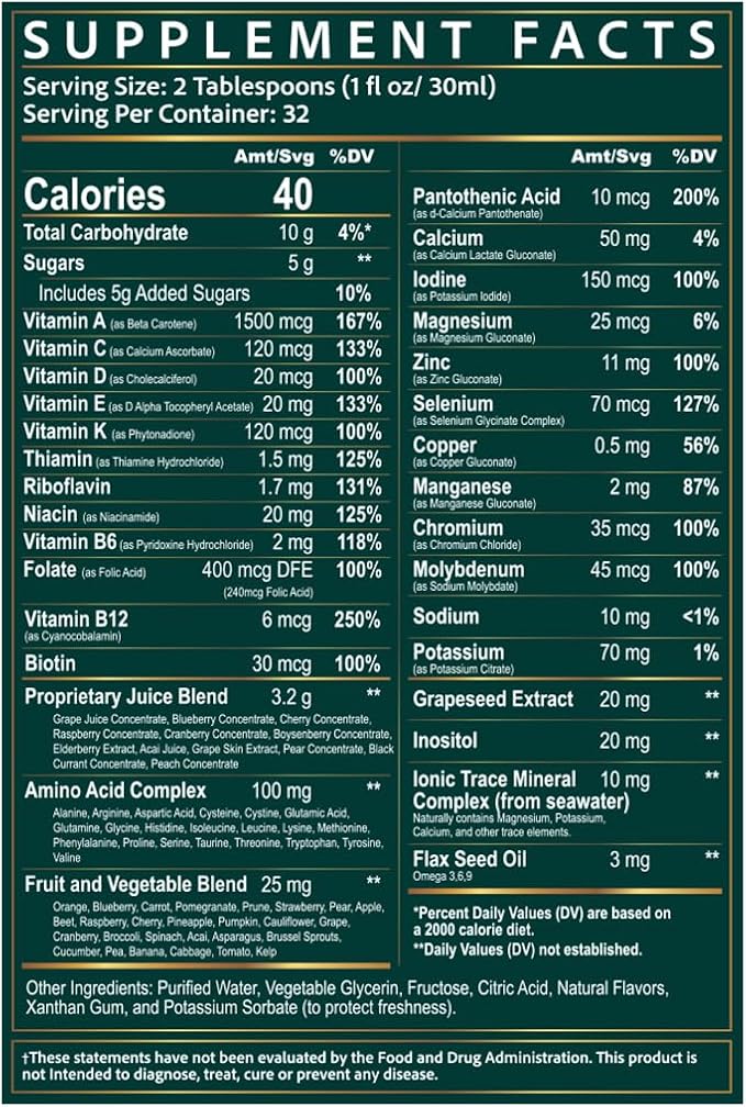 Balanced Essentials 2 Pack Natural Liquid Nutritional Supplement Vitamin 32 Ounces Very Berry S-BE32 (Packaging May Vary)