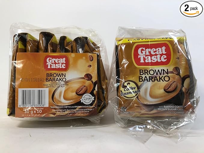 Great Taste Brown Barako Coffee Mix 30g X 10 Packets (2-PACK)