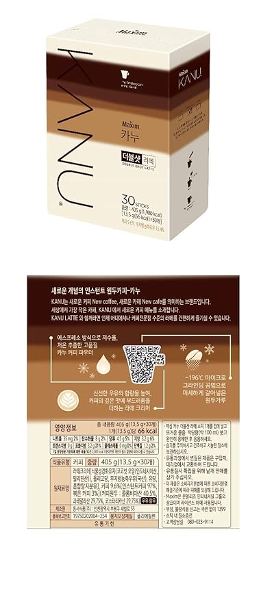 [KANU]Kanu Latte coffee (Double Shot Latte 30 Sticks)