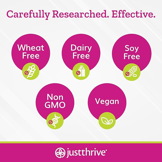 Just Thrive - Just Calm - Cortisol Manager - Calming Memory and Mood Support Supplement - Vegan 30 Calm Capsules