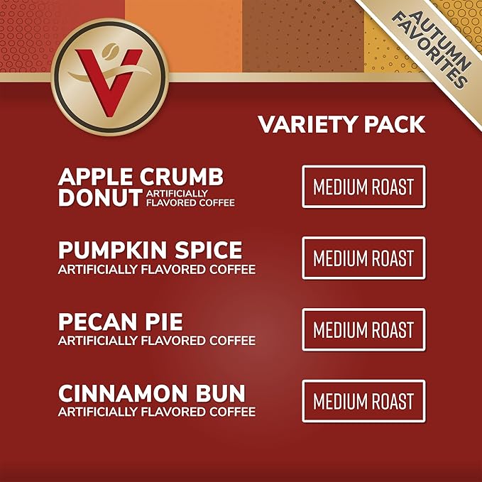 Victor Allen's Coffee Autumn Favorites Variety Pack Medium Roast 36 Count Single Serve Coffee Pods for Keurig K-Cup Brewers (Pack of 2)