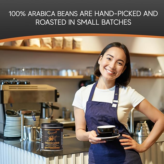 Panama Geisha Coffee Beans: Cafés Granell Hacienda Esmeralda Whole Bean Coffee Medium Roast Premium Low Acid Panama Coffee from Arabica Coffee Beans Gourmet Coffee Lover Gifts for Men &amp Women 3.