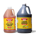 Bragg Organic Apple Cider Vinegar 64oz with the Mother + Bragg Liquid Aminos All-Purpose Seasoning 128oz